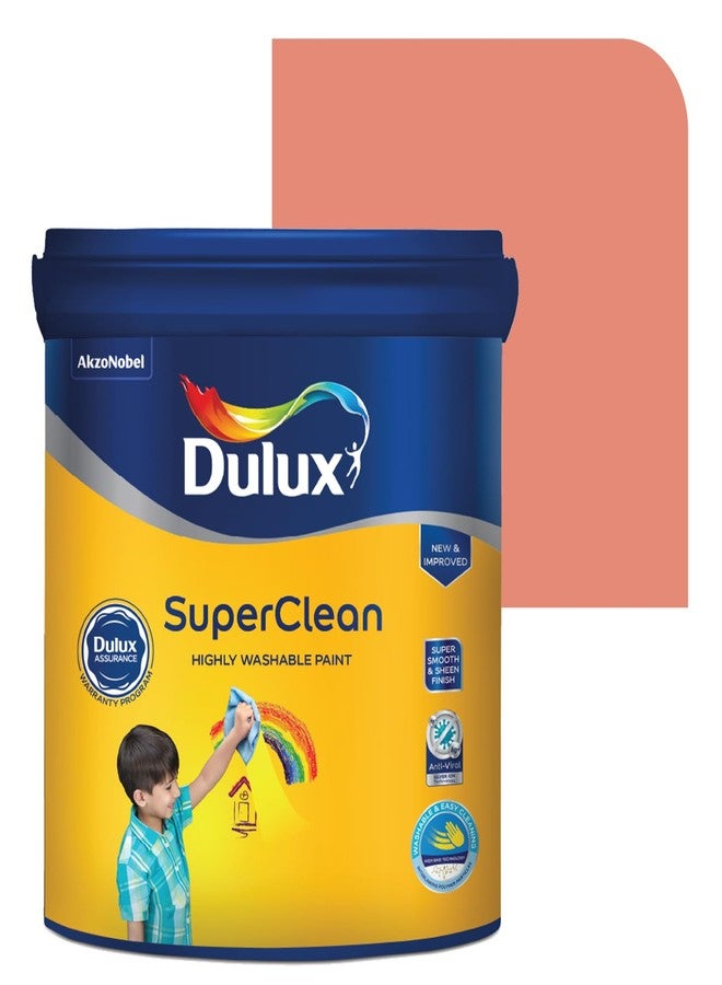 ديولكس دهان دولوكس سوبر كلين الداخلي للجدران | لمعان هادئ ولمسة نهائية غنية | قابل للغسل وسهل التنظيف | دهان متين ذو أساس مائي (1 لتر، لون إيرث ميلودي، ضمان 4 سنوات) - Image 1